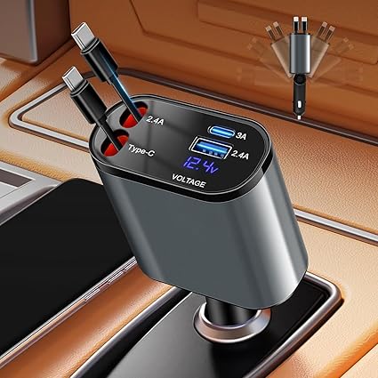 Cargador Para Auto 4 EN 1