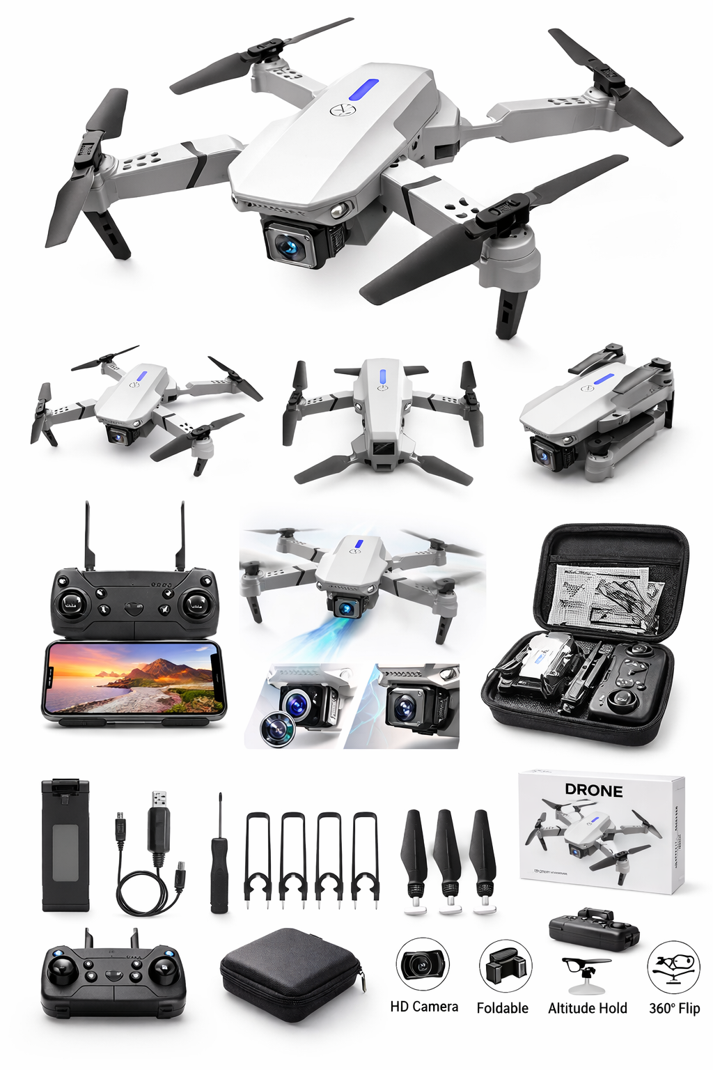 Drone A15 Pro Doble Cámara 4K - Plegable, Fácil y con FPV en Tiempo Real