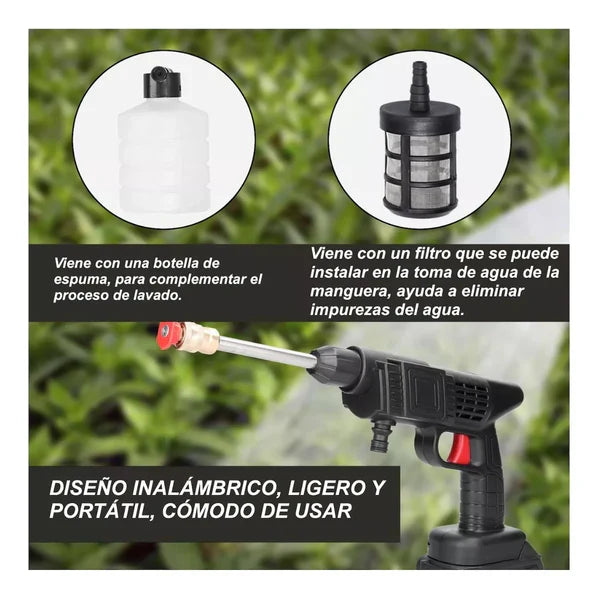 Hidrolavadora Inalámbrica de Alta Presión - Portátil